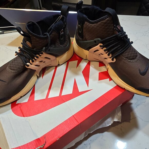 Nike Air Presto Utility Mid Baroque Brown Sesame Size 8 MENS NEW SHOE HIKING - Picture 2 of 6